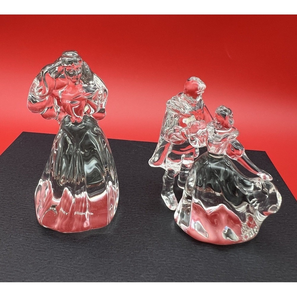 Disney Princess Aurora & Snow White Glass Crystal Figurines 3"